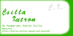 csilla kutron business card